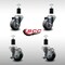 Service Caster 3'' SS Thermoplastic Rubber Wheel Swivel 1-1/2'' Expanding Stem Caster Set 2 Brakes, 4PK SCC-SSEX20S314-TPRB-2-TLB-2-112 - alternate 4